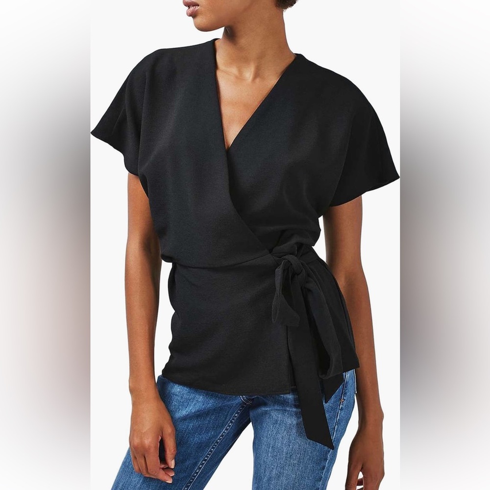 Topshop Tie Wrap Top